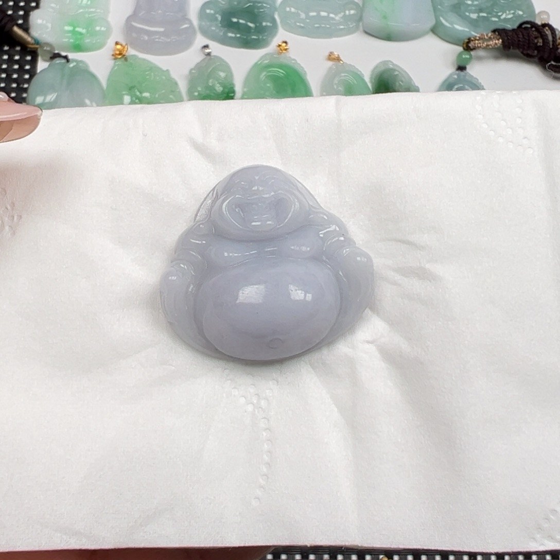 翡翠未镶嵌颈饰天然翡翠缅料a佛公