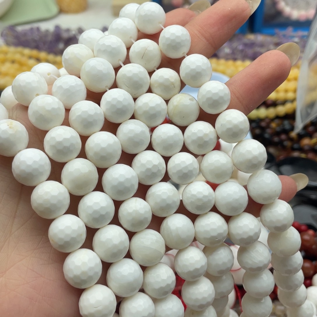 玛瑙/玉髓珠宝半成品未镶嵌一条装卡12车车切面珠