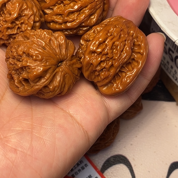 合***生文玩核桃吊坠虎头42