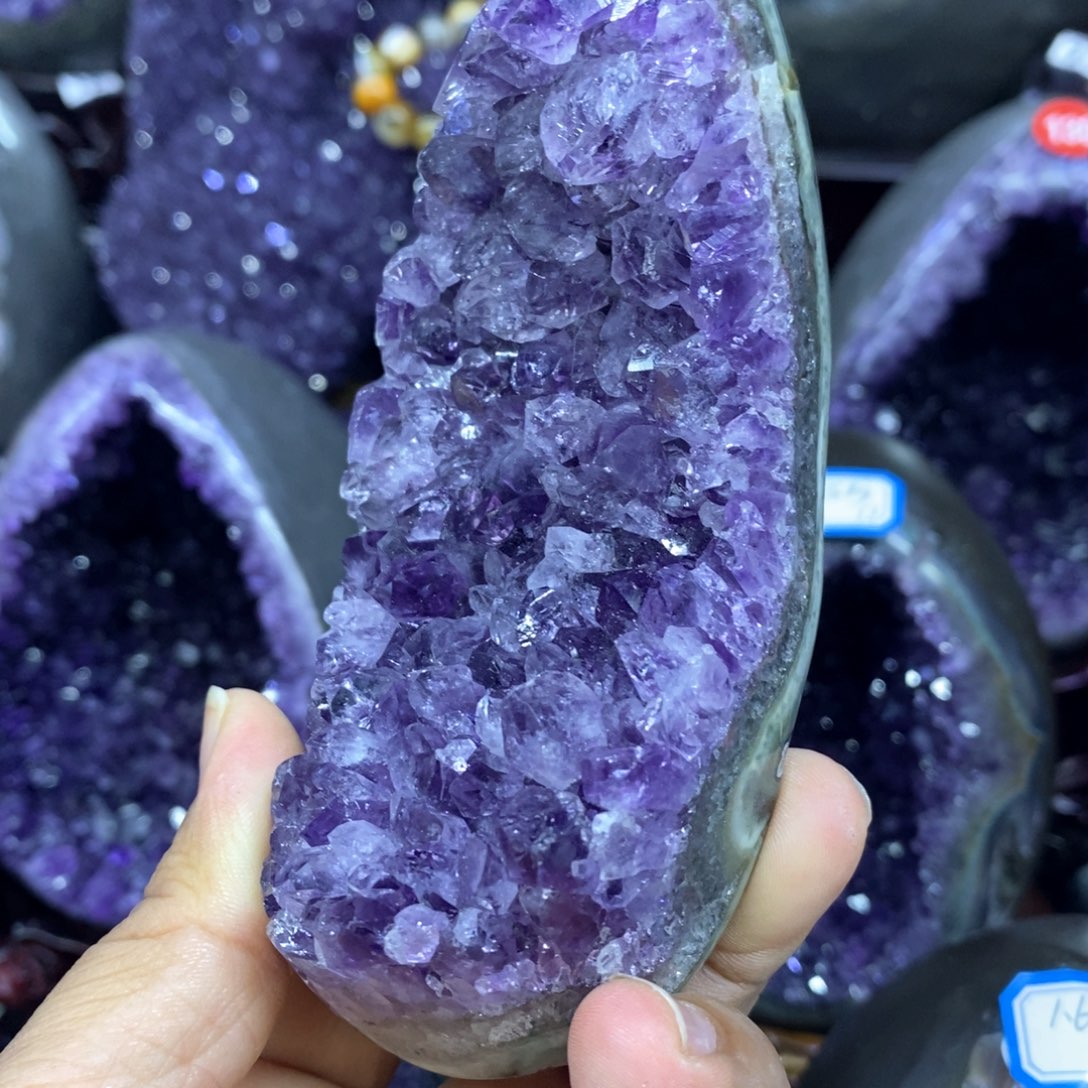 紫晶摆件未镶嵌小小
