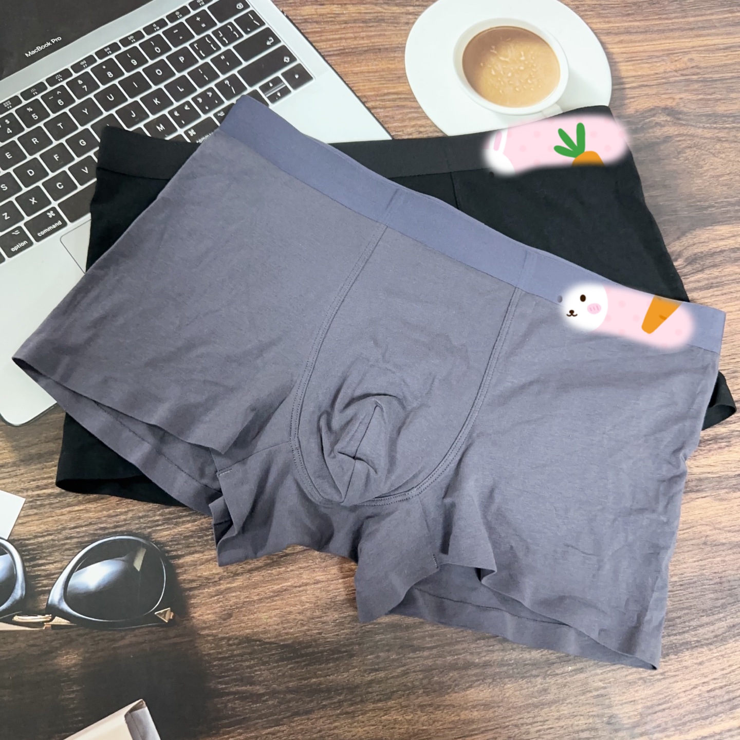 【狼家】品牌棉质无痕纯色舒适透气男士平角内裤