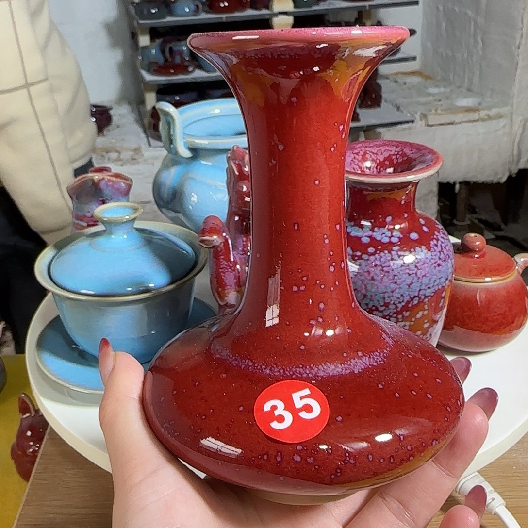 摆件陶郑家钧窑摆件
