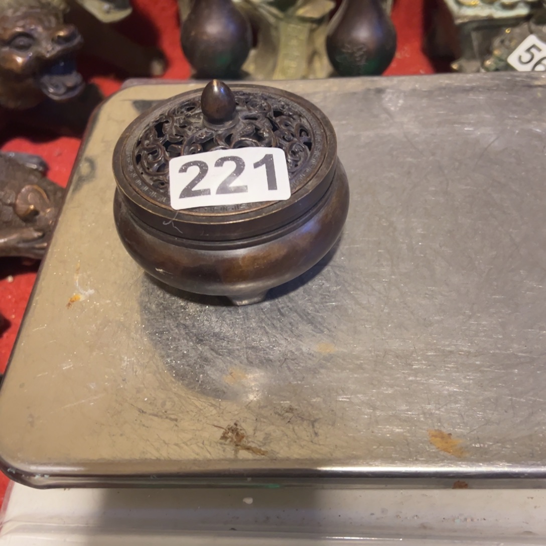 风***日黄铜摆件，文房摆件