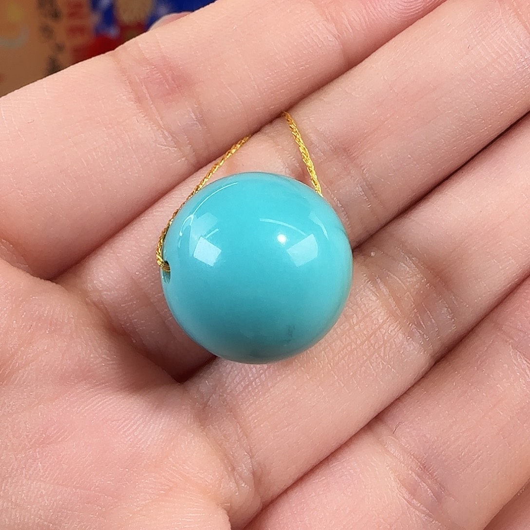 绿松石未镶嵌珠宝奇石17mm+