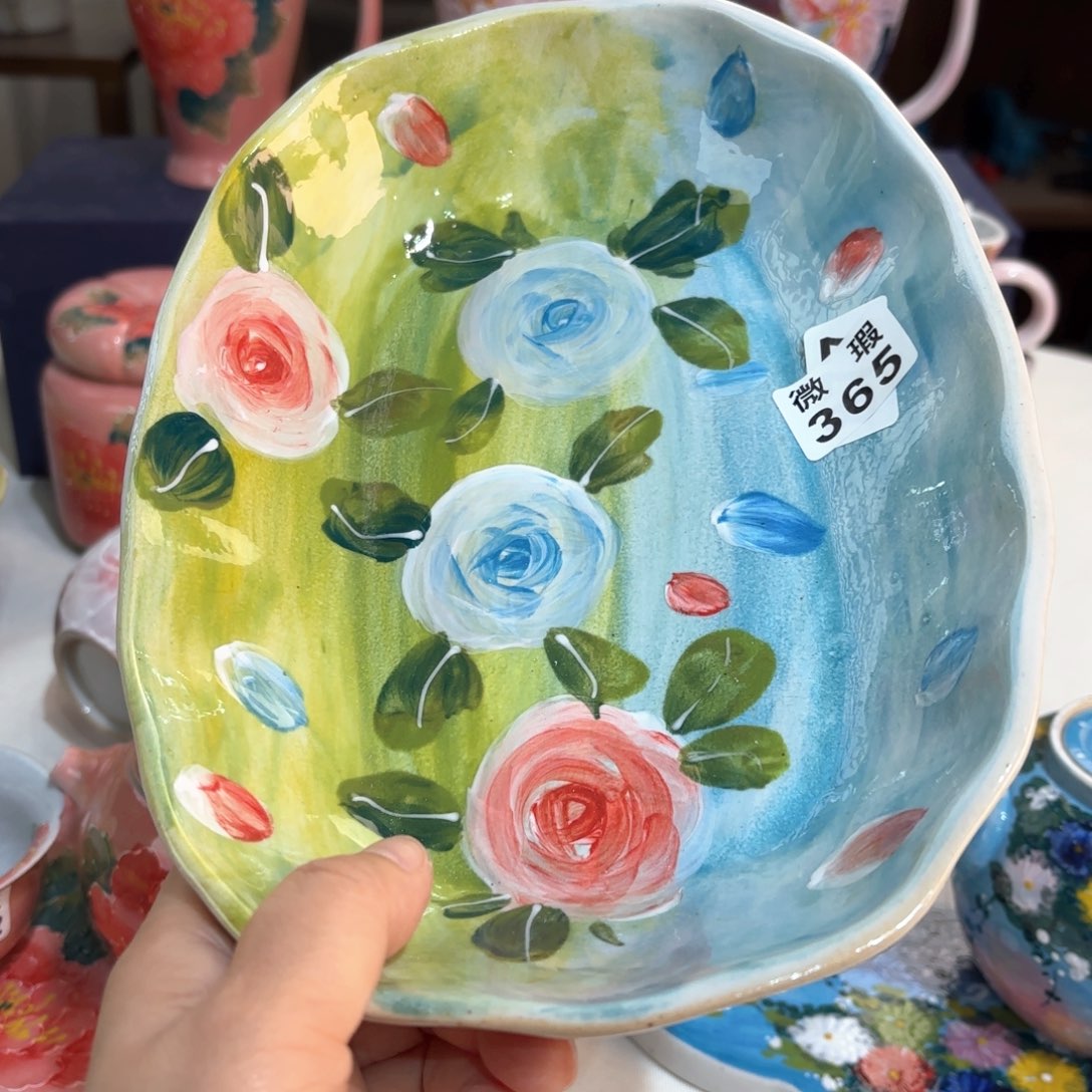 景德镇手绘高温釉下彩陶瓷茶具