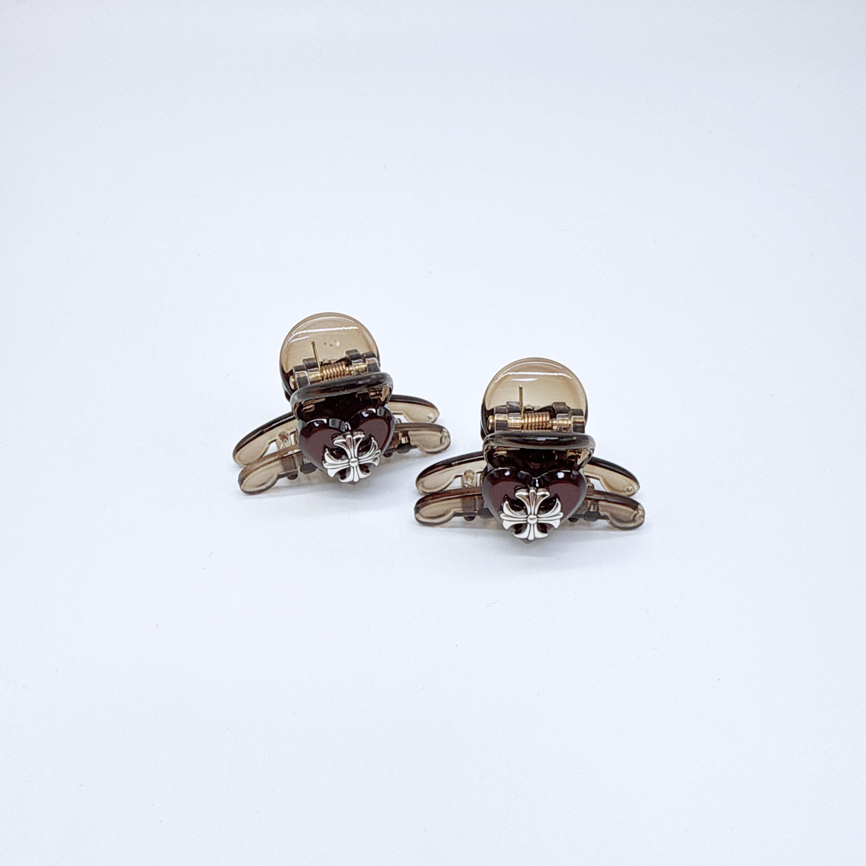 Mi33 红爱心十字透底mini抓夹发抓 Z21060Z11