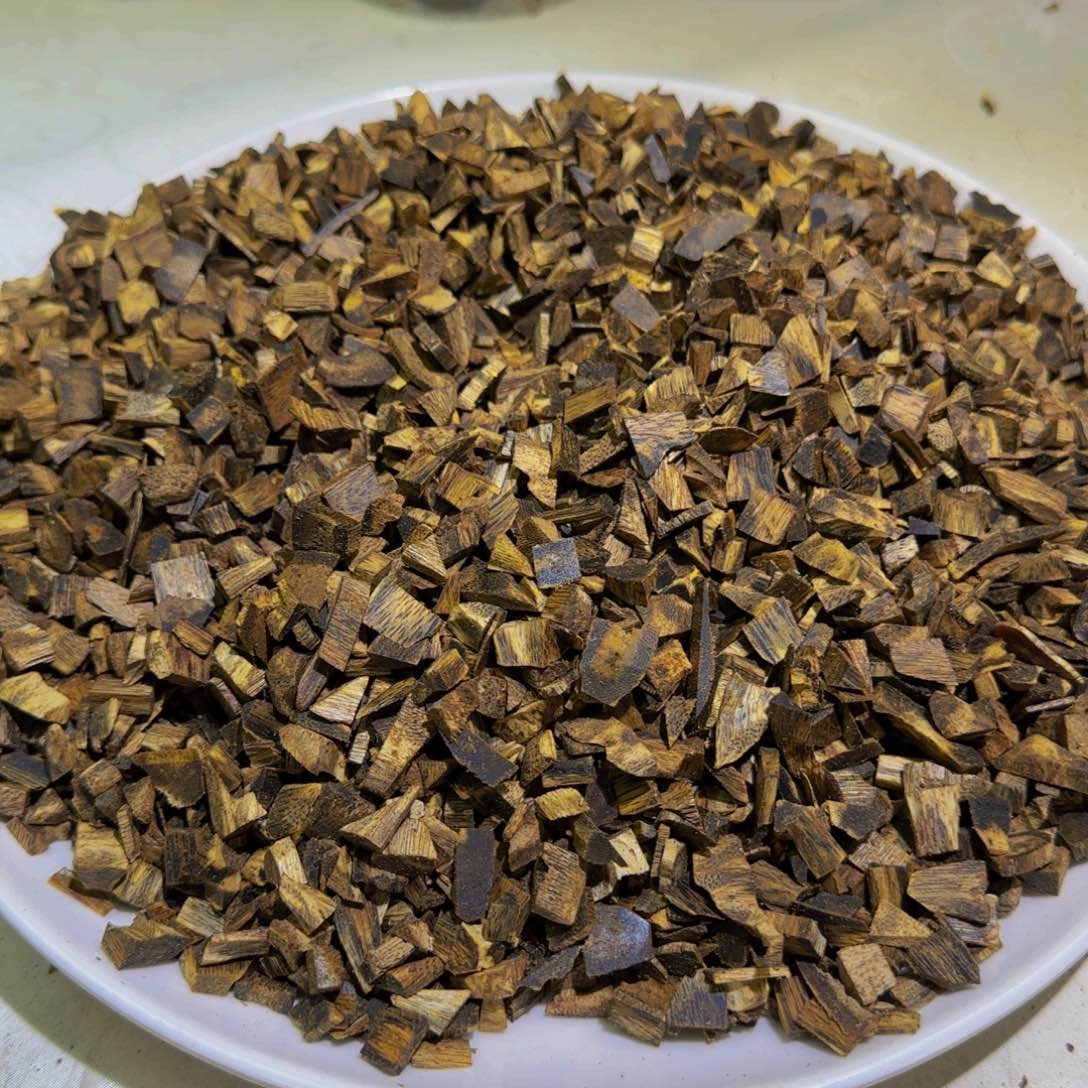 沉香沉香碎屑虎斑紫棋碎料100克！！