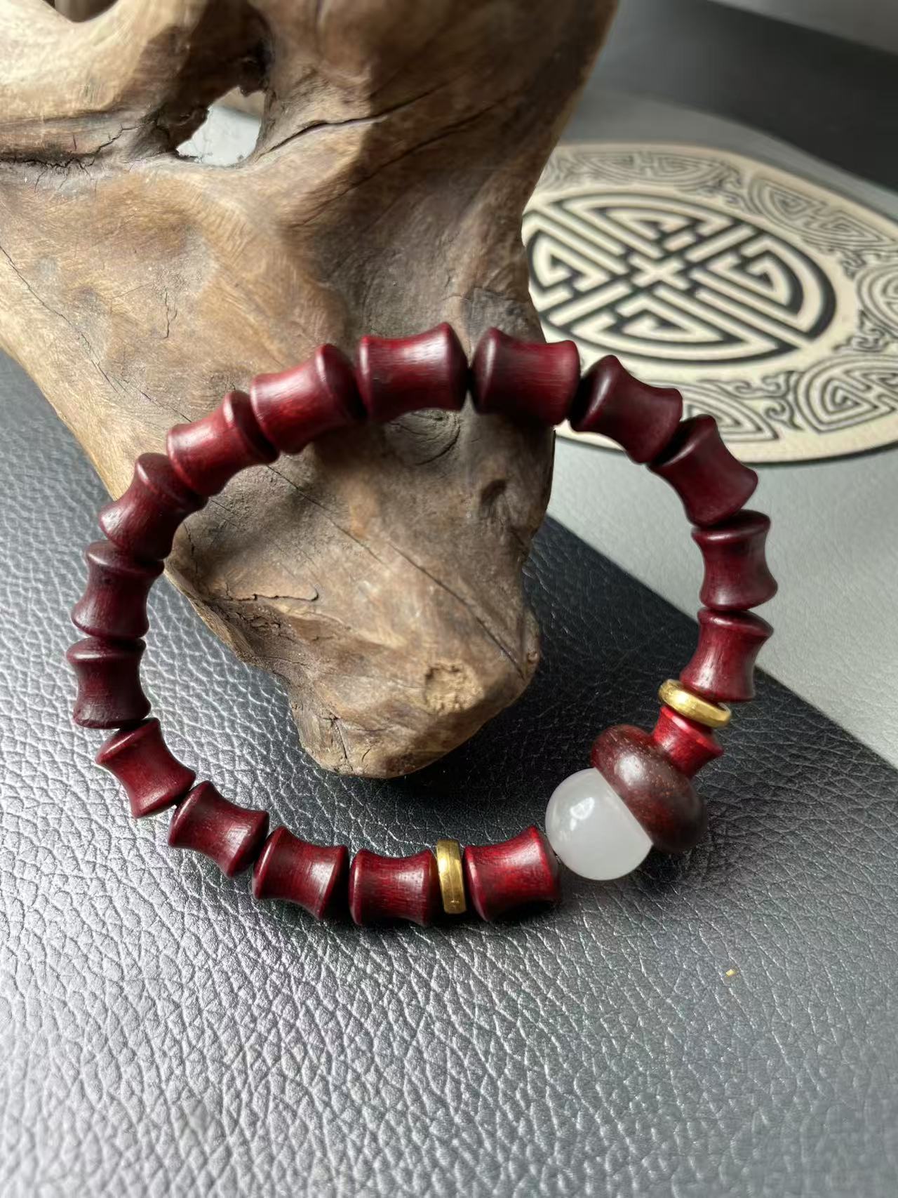 紫檀竹节手串单圈 MC049