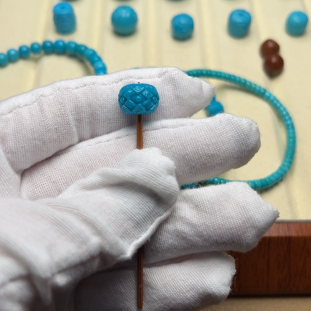 绿松石未镶嵌无镶嵌天然绿松石莲花11