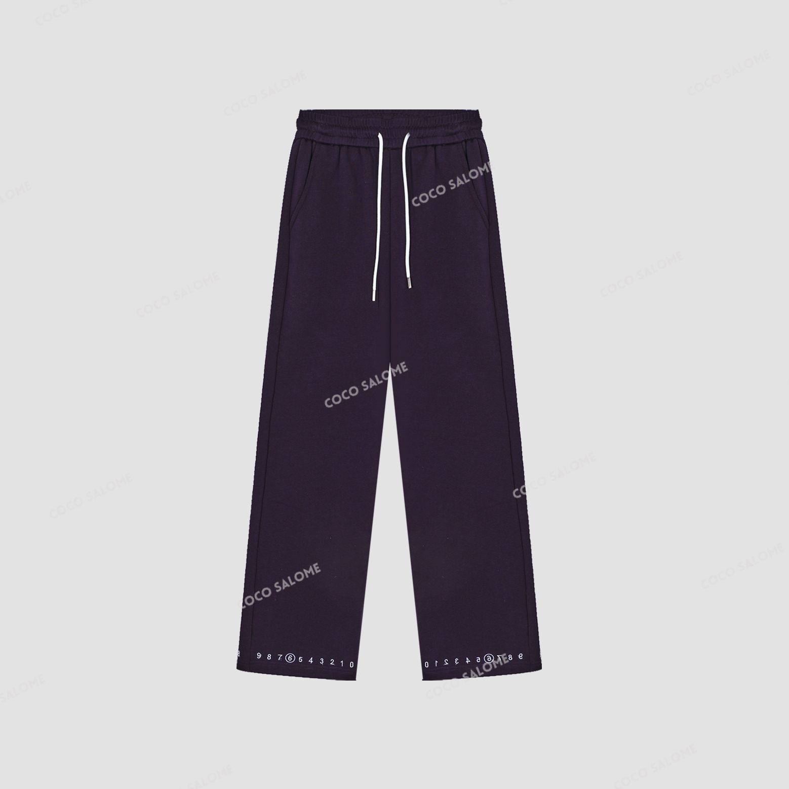 安安推荐【数字裤】100棉320g刺绣简约百搭长裤BL-CKS51125353S