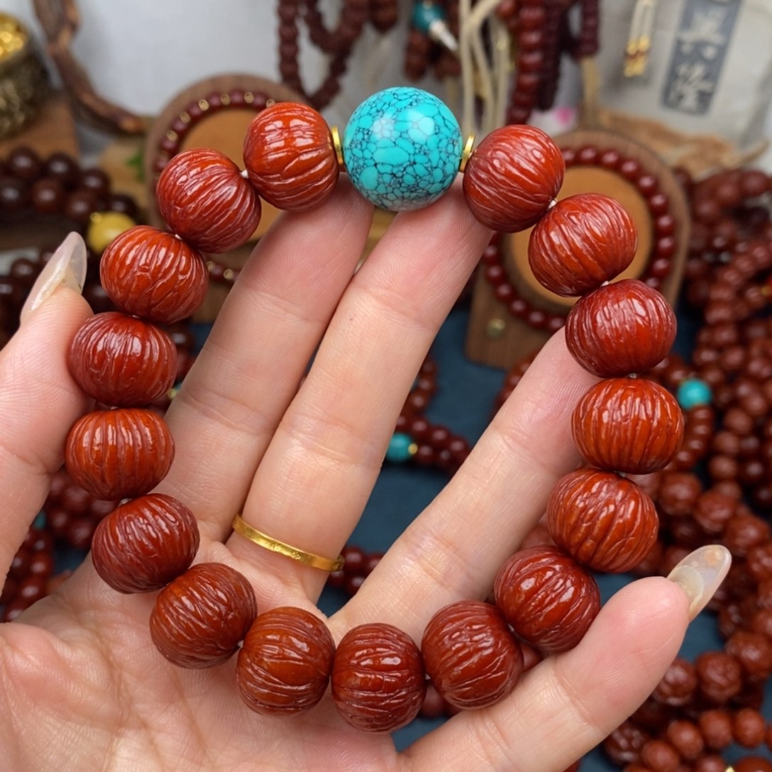 猴头核桃吊坠土豪15+绿