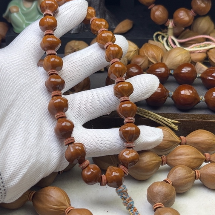 赤***缘手串/手链橄榄核1.3*1.3蜜桃臀铁核21颗