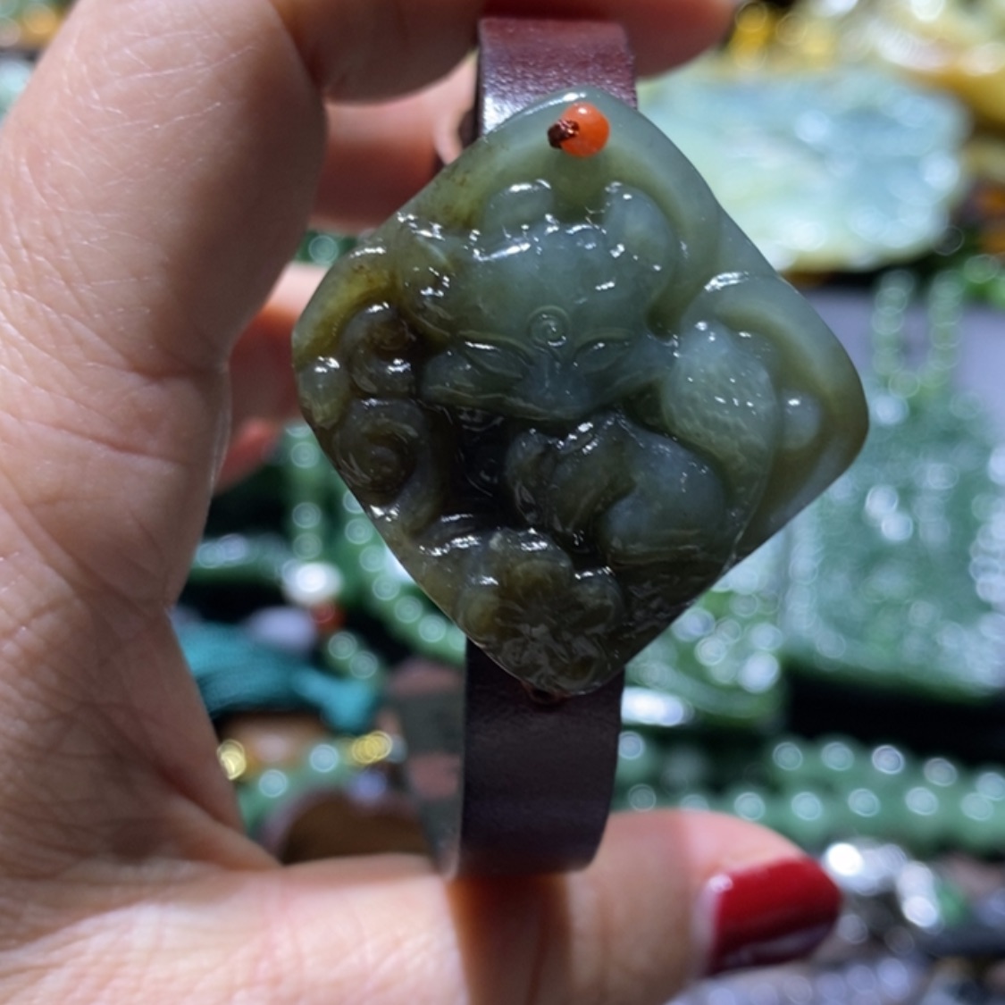 【闪购商品】蛇纹石玉毛衣链未镶嵌
