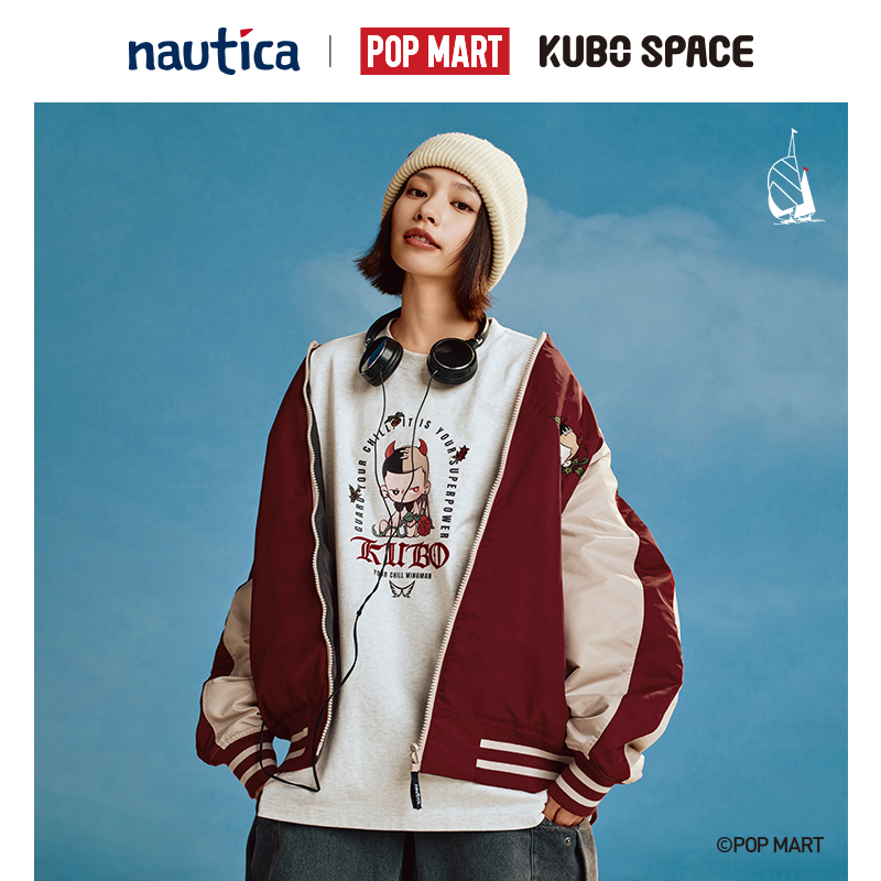 【 nauticaxPOPMART泡泡玛特KUBO联名】冬季夹克厚外套拼色PMJW5461