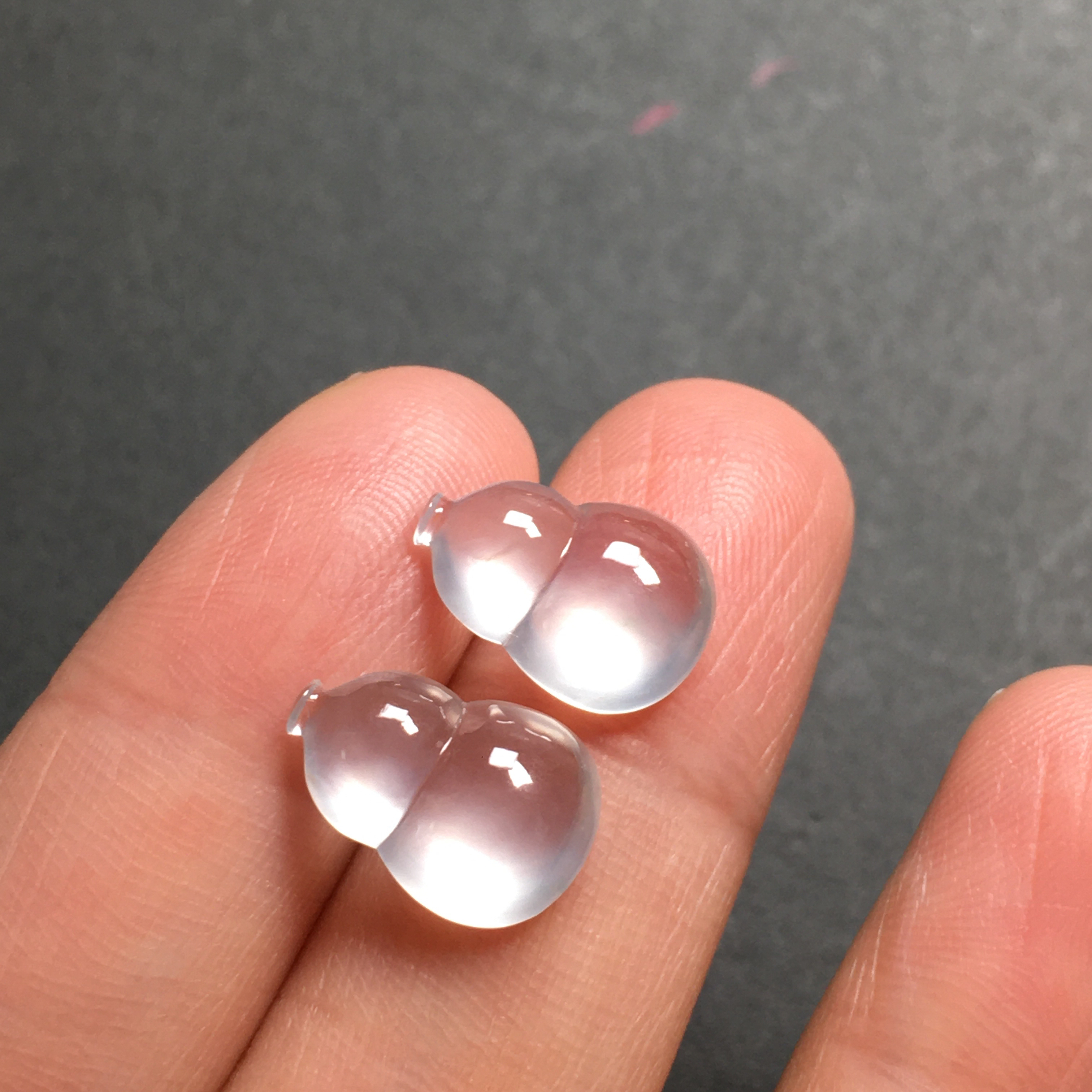 尺寸13.4-9.2-4.7缅甸翡翠玻璃钢葫芦耳饰戒指手链锁骨坠轻奢珠宝