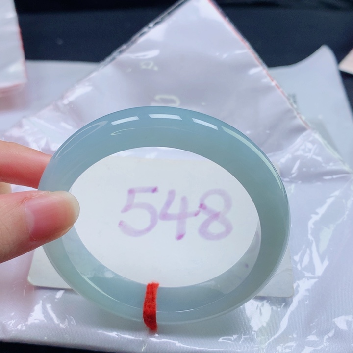翡翠未镶嵌手镯圈口5657