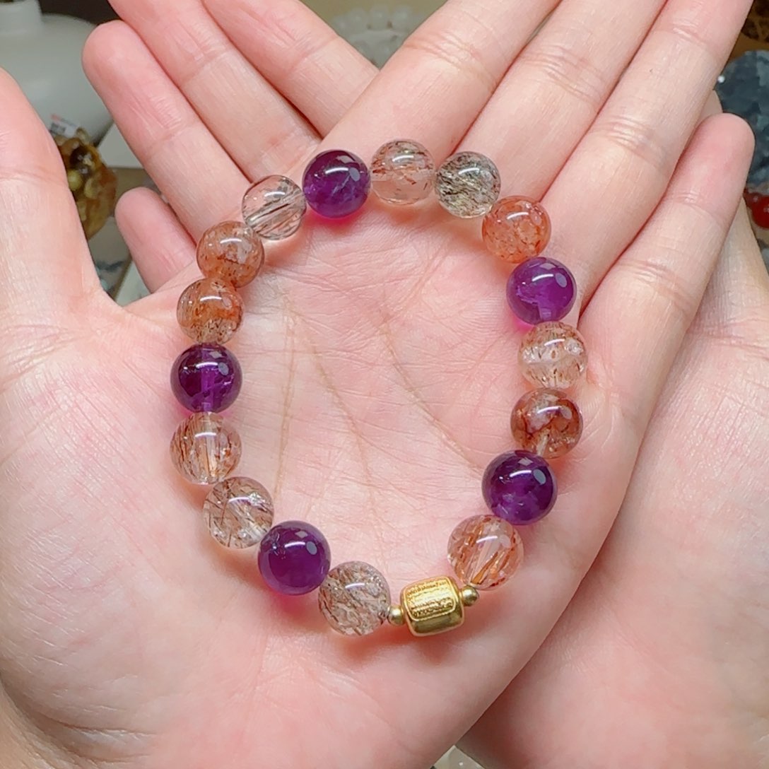 水晶手串未镶嵌百**了五路来财