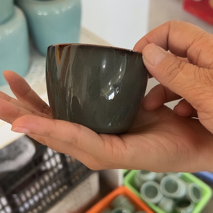 龙泉云间青瓷小米茶器