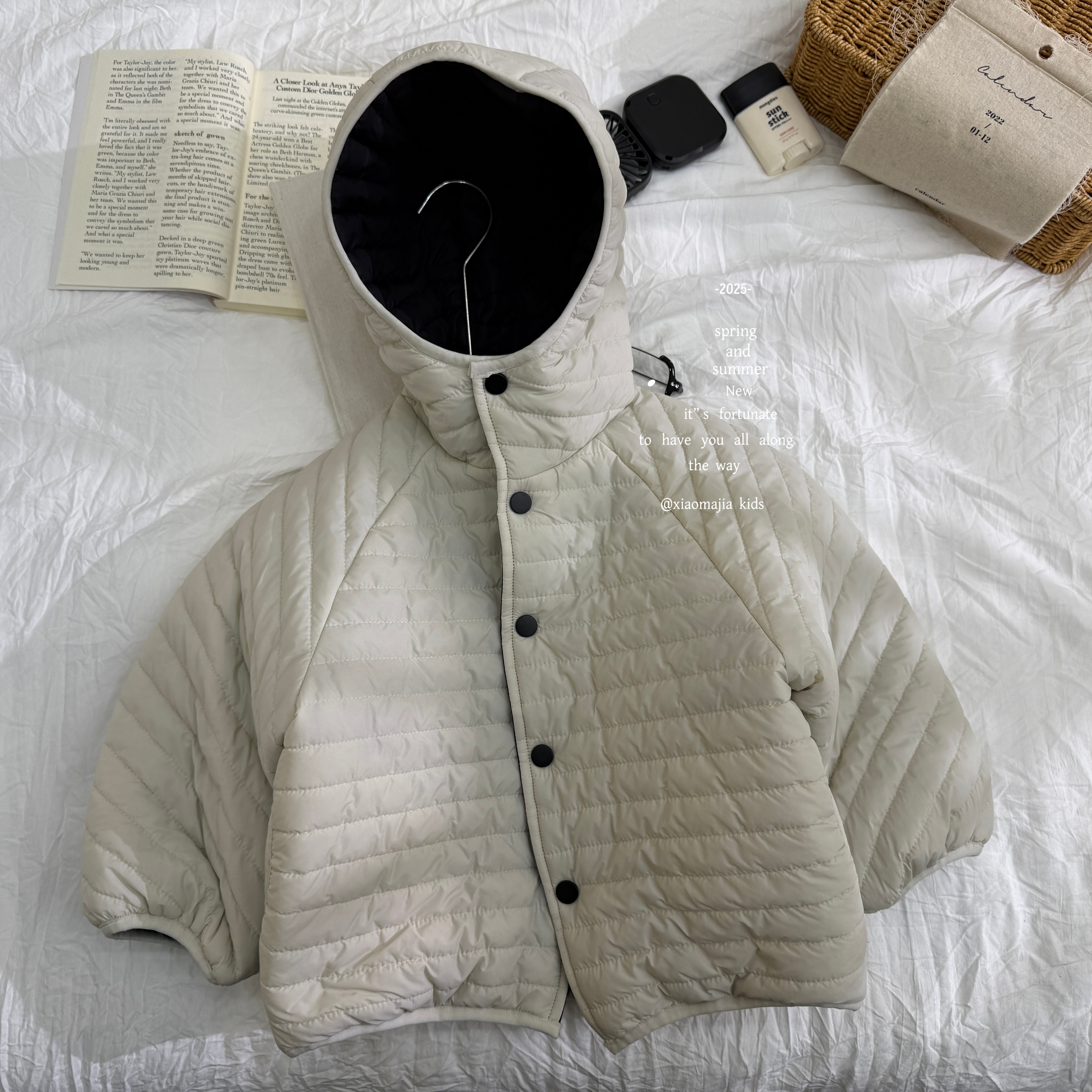 现货-04小马家2025冬季儿童两面穿连帽棉服7083保暖二棉棉袄中性