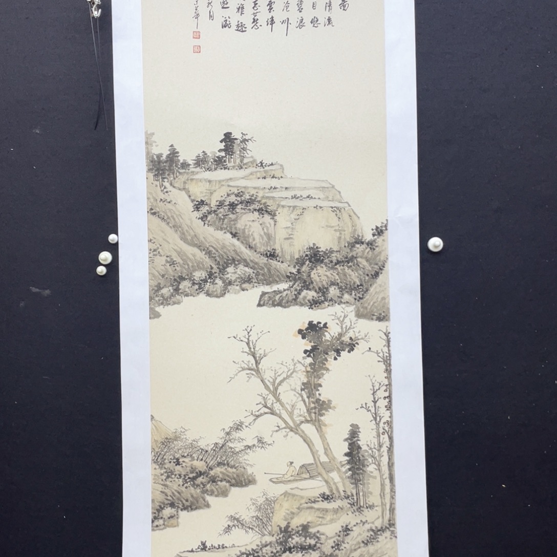 国画手绘国画，仿古山水