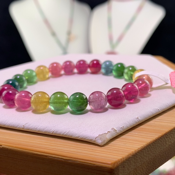 双色碧玺手链未镶嵌