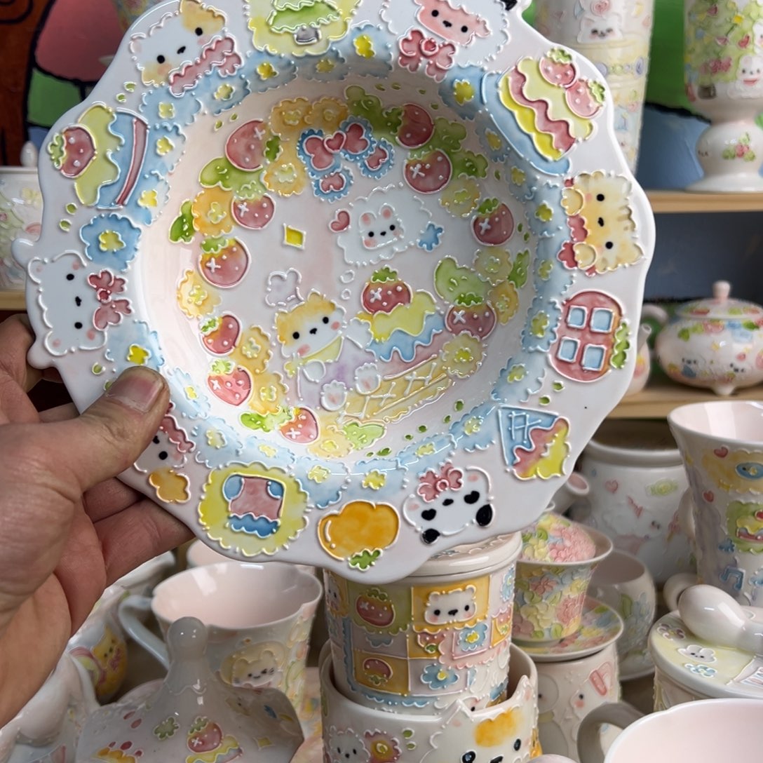 小***糖瓷其他景德镇高温釉下手绘陶瓷