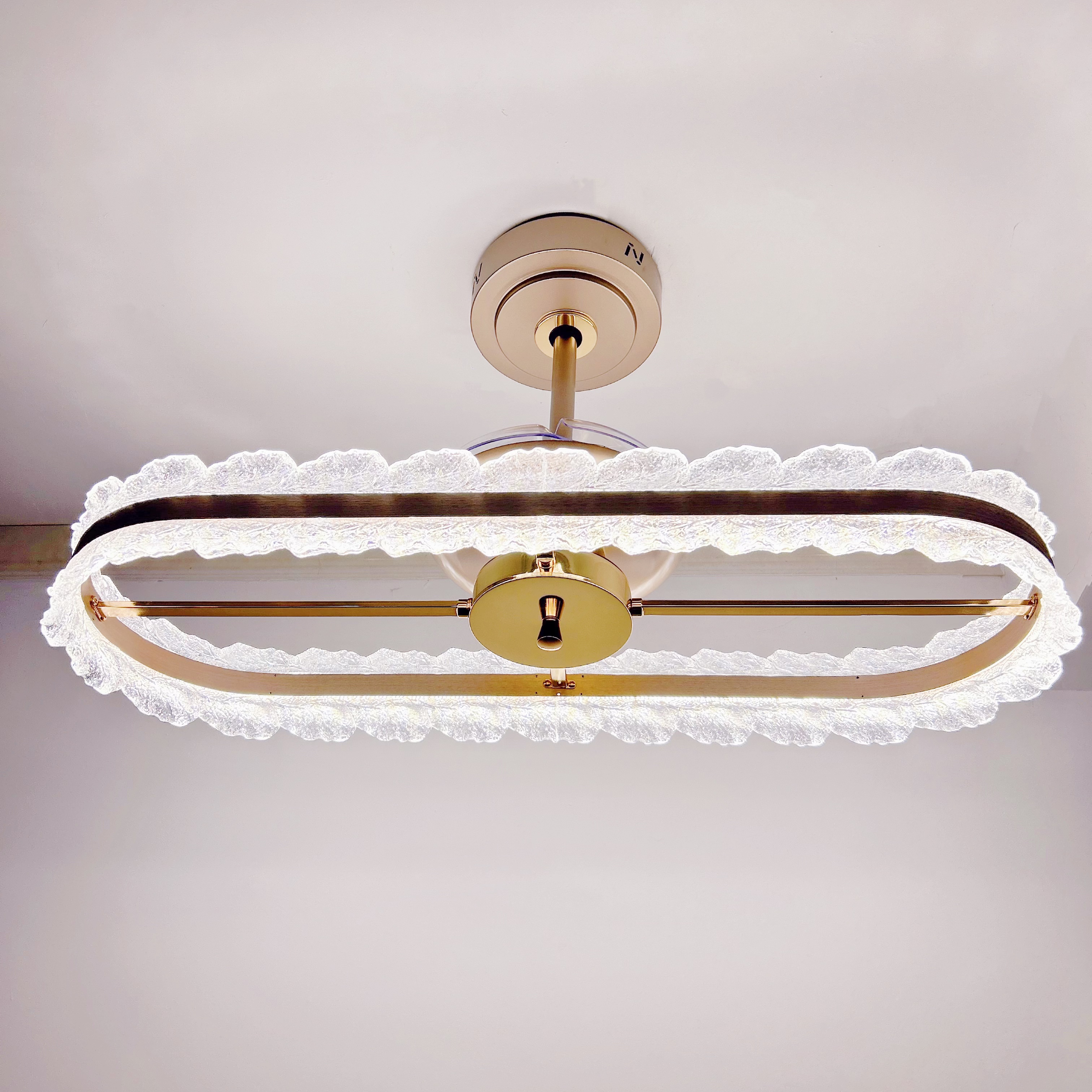 隐形吊扇灯2025年新款大风力家用餐厅饭厅卧室电风扇一体吊灯静音