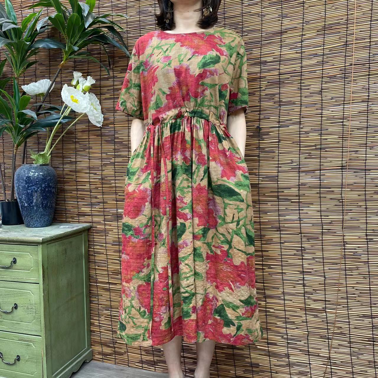 2906新款春夏遮肉显瘦洋气减龄连衣裙QZ