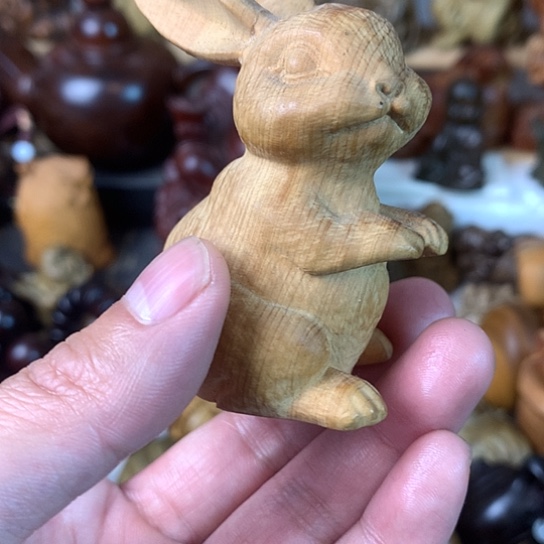 木无**新崖柏木小兔子好的