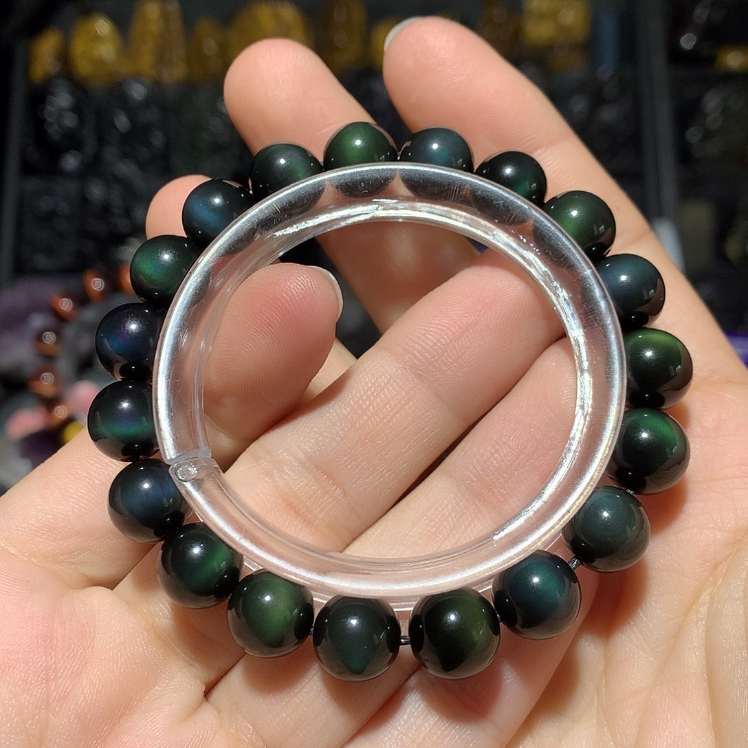 黑曜岩未镶嵌手链k****想