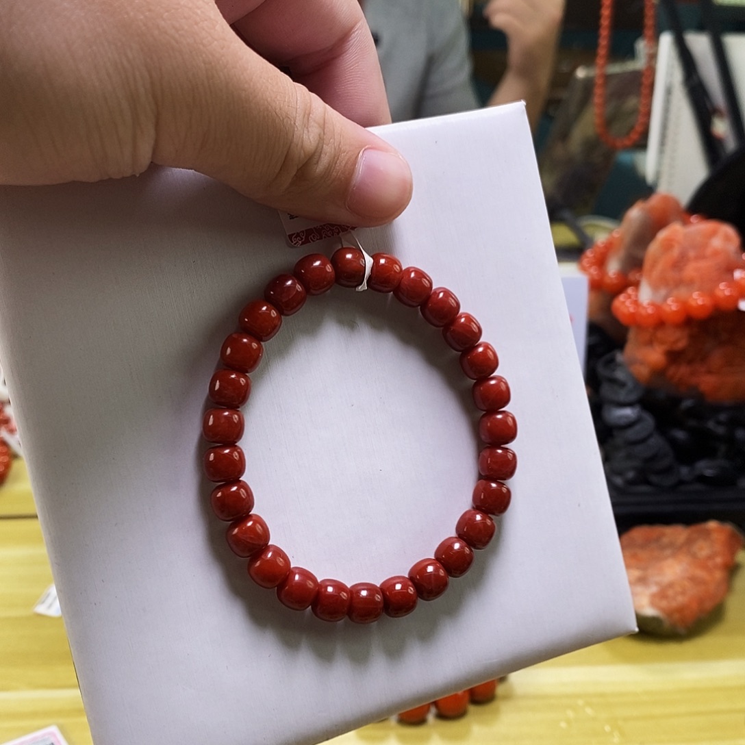 南红玛瑙未镶嵌手链