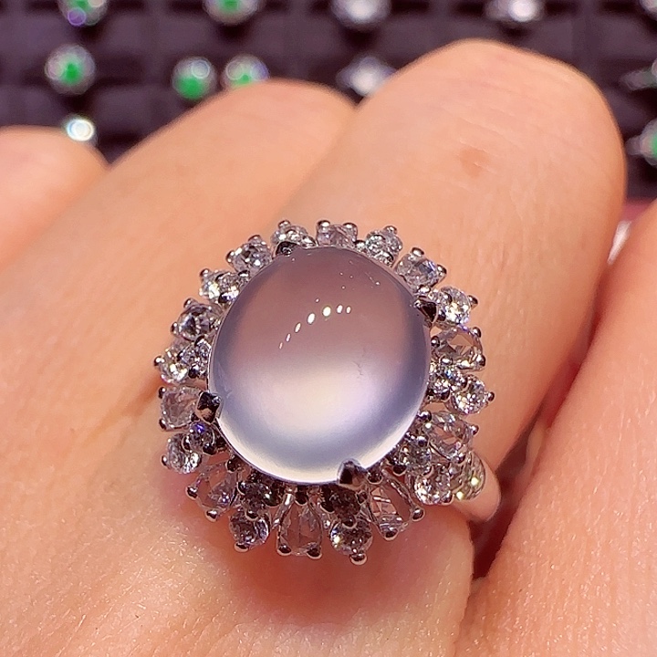 翡翠18K金镶嵌戒指戒指