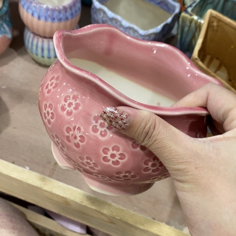 陶瓷印章粉花31334343