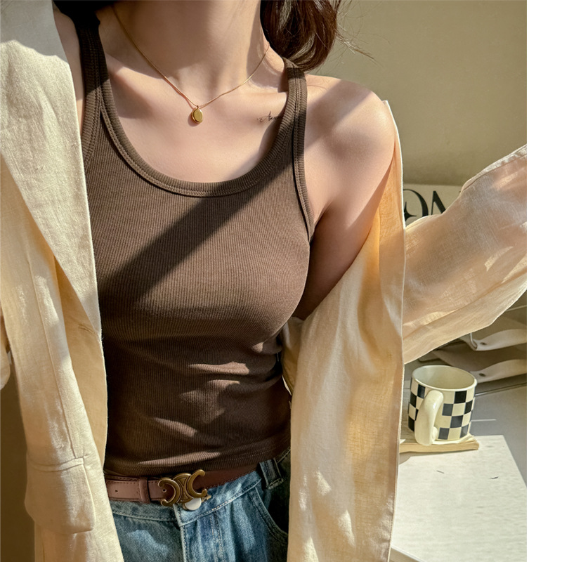 (001-200)修身型背心透气修身小吊带百搭美背打底衫-沐沐服饰