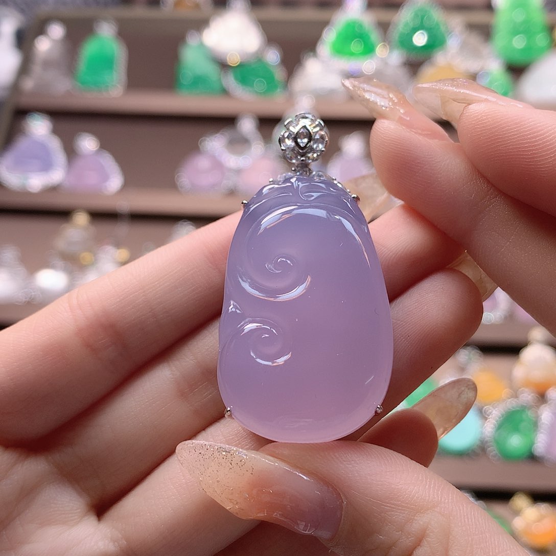 玛瑙/玉髓颈饰银S925镶嵌