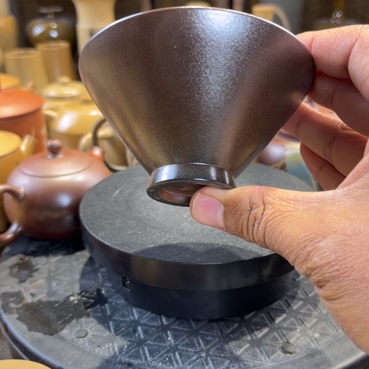 建水紫陶主人杯柴烧