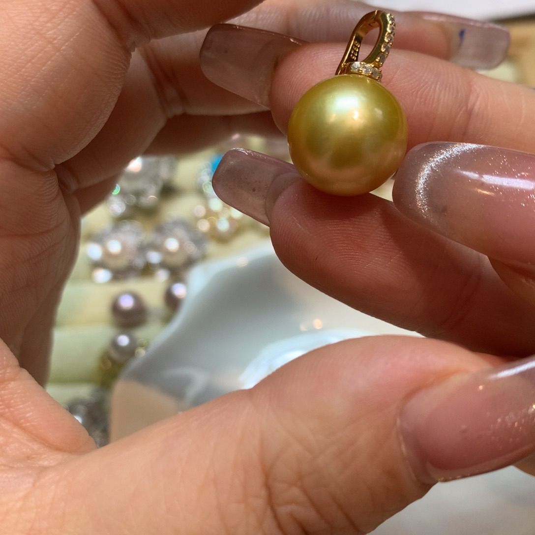 海水珍珠颈饰银S925镶嵌