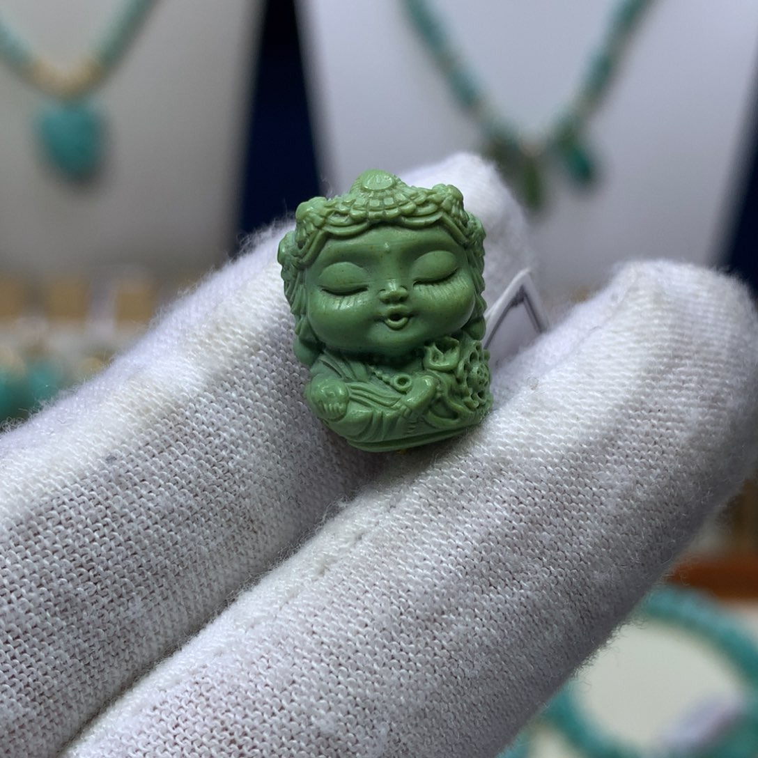 绿松石未镶嵌度母