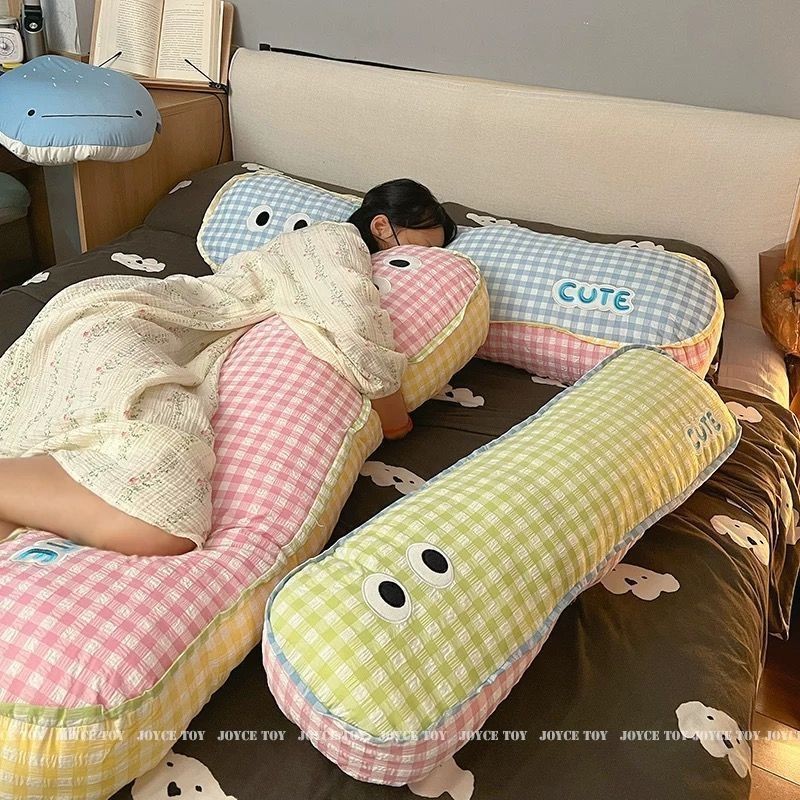 可爱长条枕头卧室女生宿舍靠背睡觉床头床上夹腿侧睡靠垫靠枕kkk