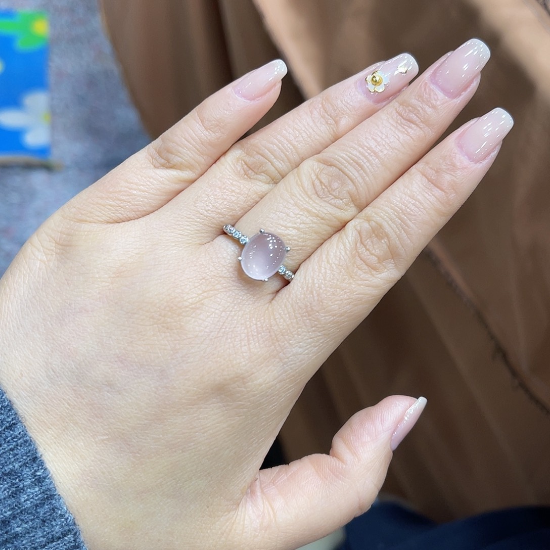 银S925镶嵌戒指水晶