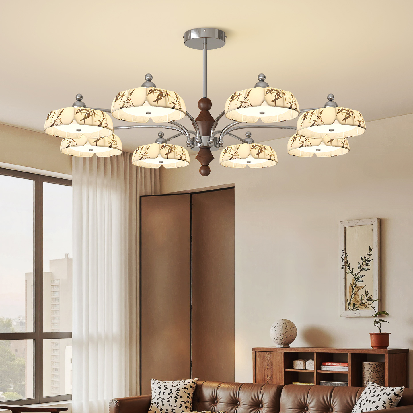 中古风宋式美学吊灯客厅2025新款护眼卧室书房餐厅灯客厅中式吊灯