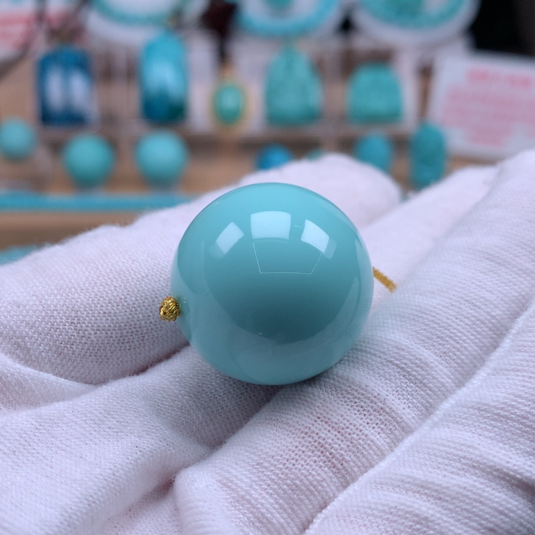 绿松石未镶嵌珠宝奇石直径24mm