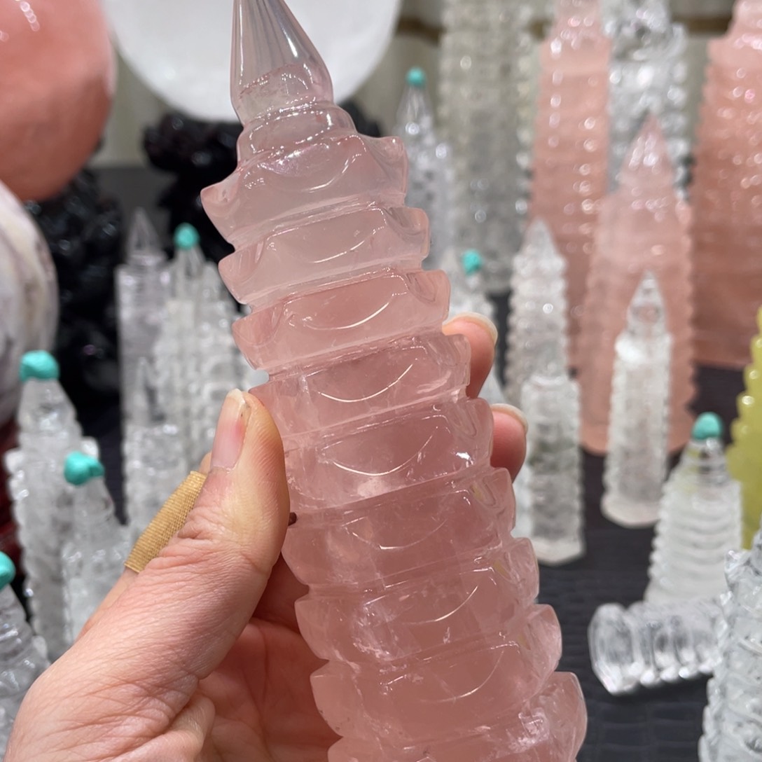 水晶摆件文昌塔未镶嵌