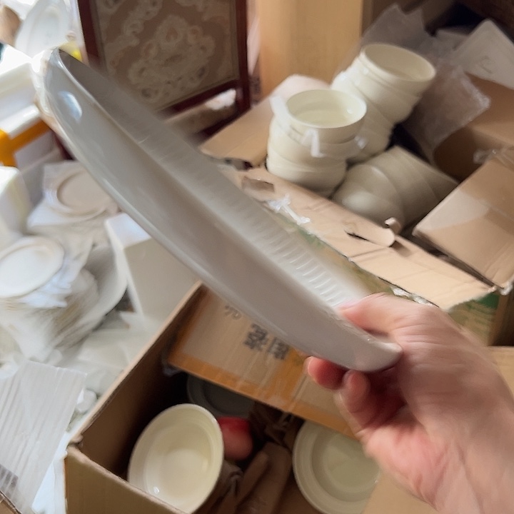 瓷片默认瑕疵商品浮雕8.5寸3盒