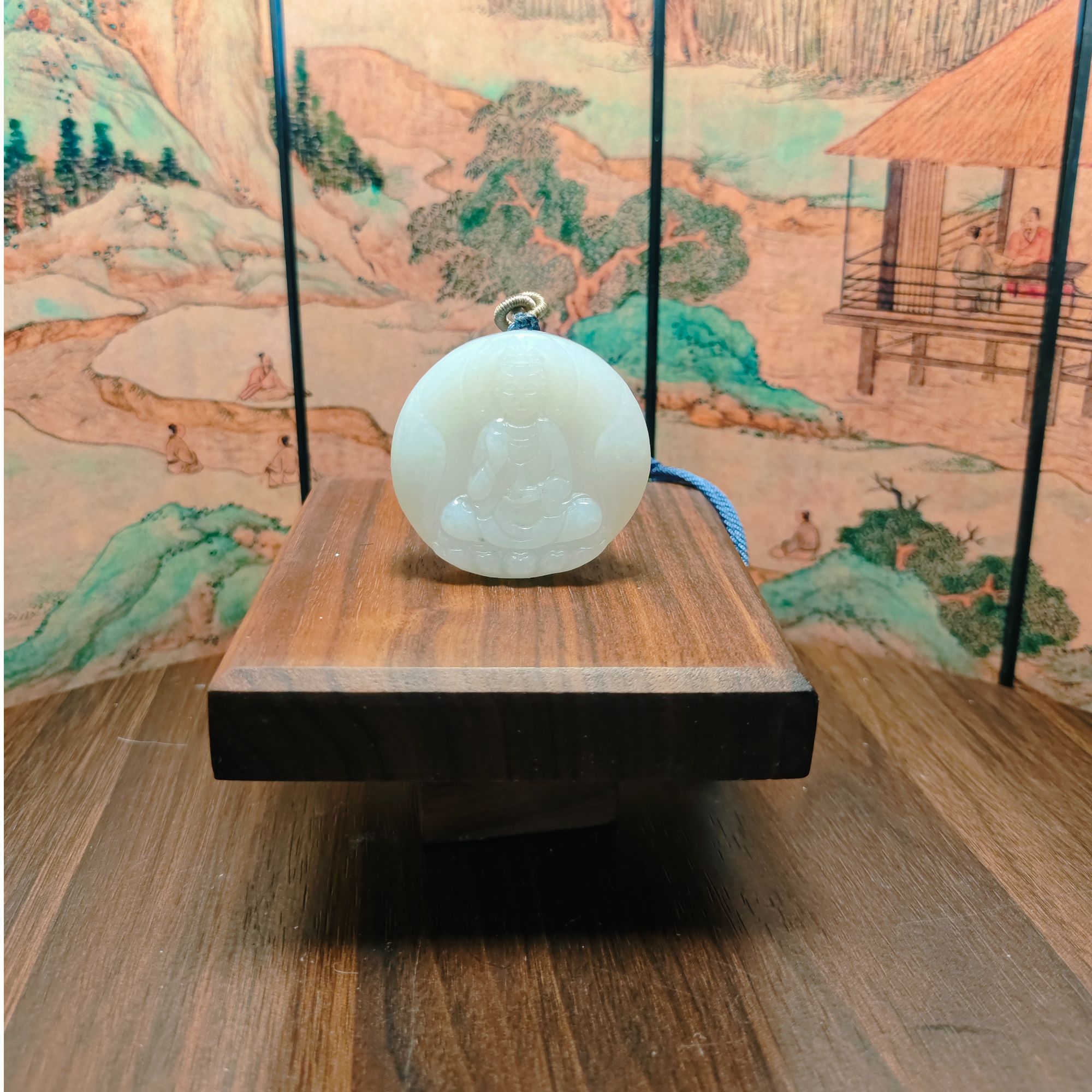 F和田玉观音吊坠1569