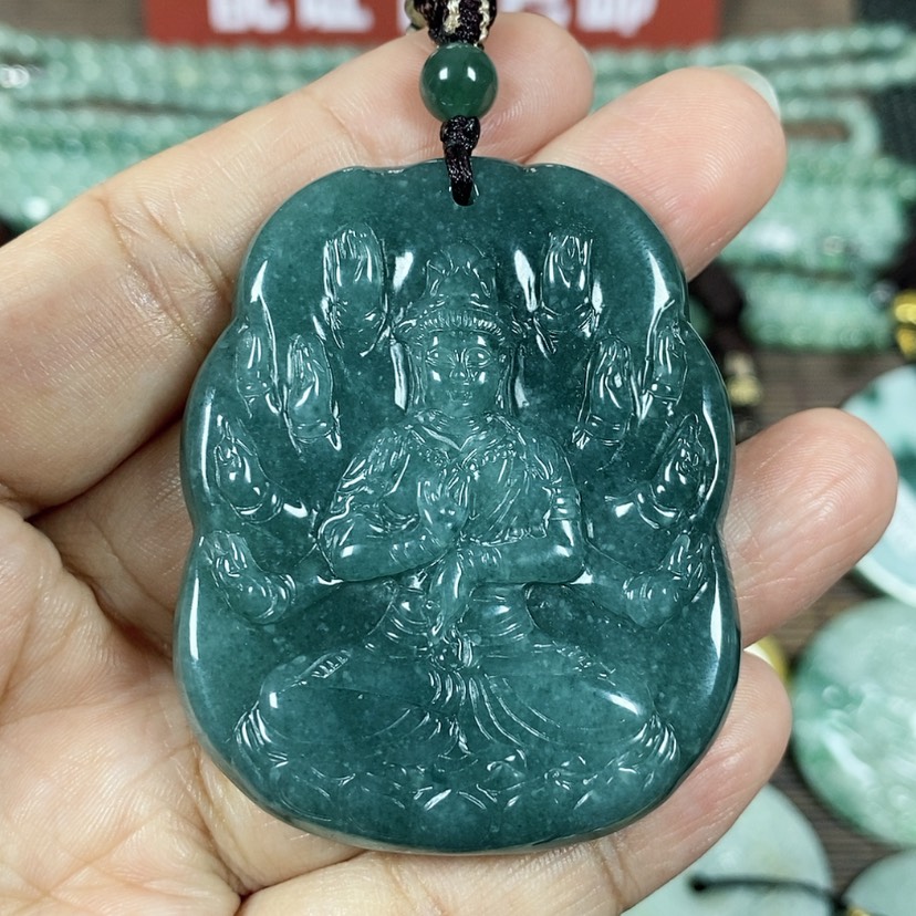 【闪购商品】翡翠颈饰未镶嵌玉吊坠翡翠玉随性千手观音大款