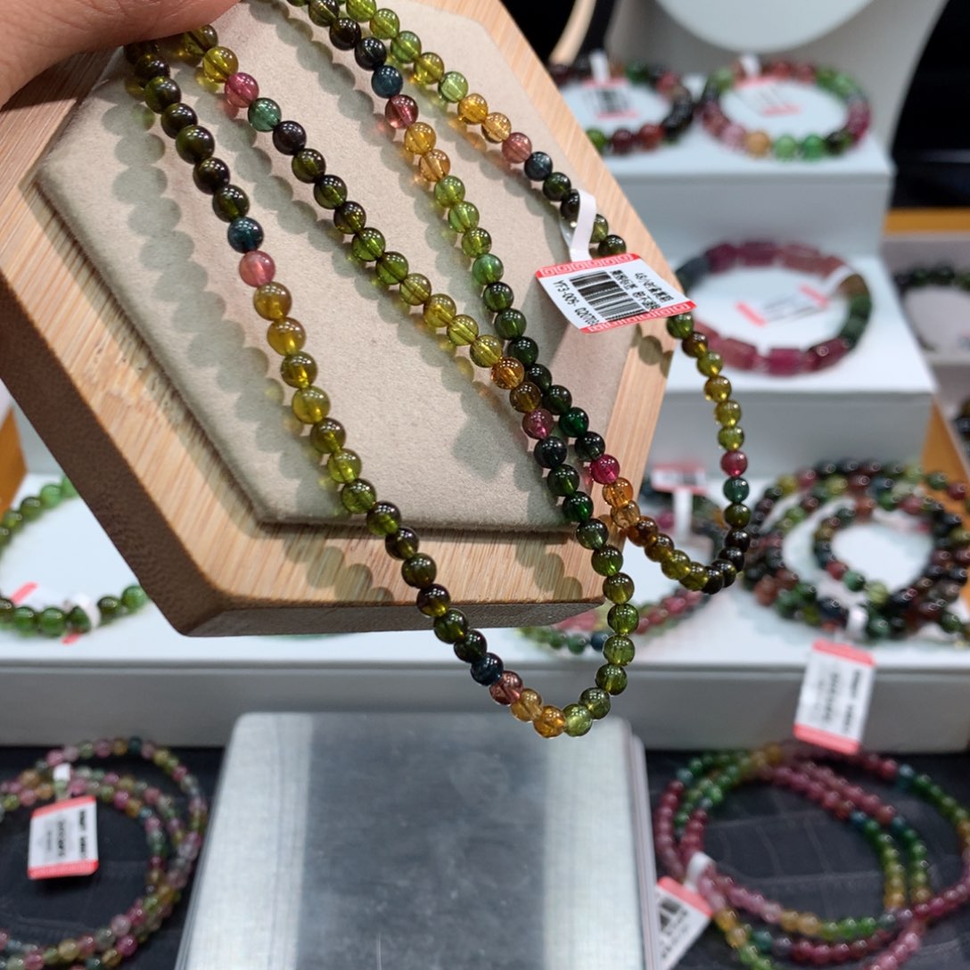 碧玺手链未镶嵌     4.4mm