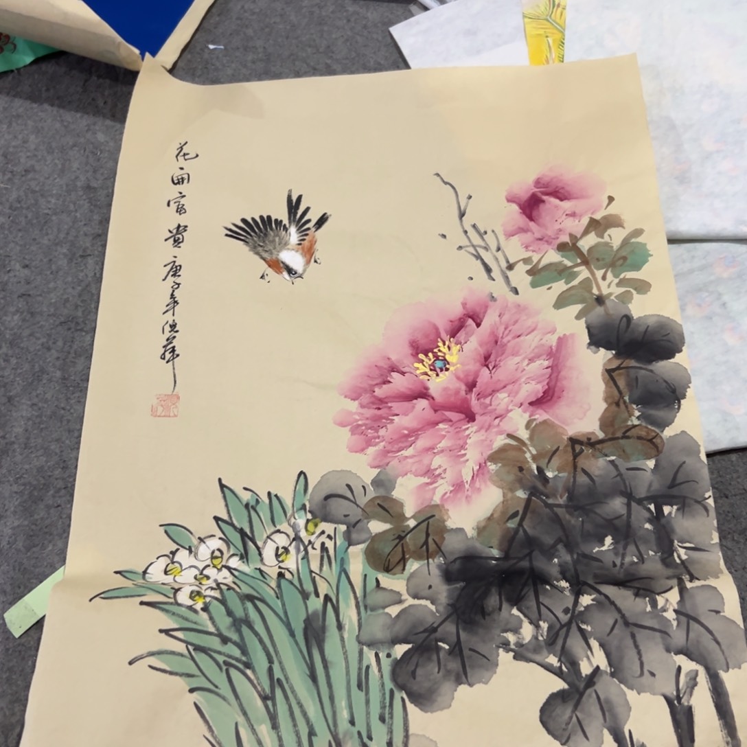 国画国画作品画心一张