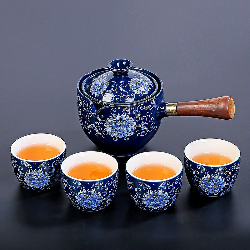 C061小康泡功夫茶具茶壶大容量懒人自动旋转泡茶神器逍遥壶杯套装