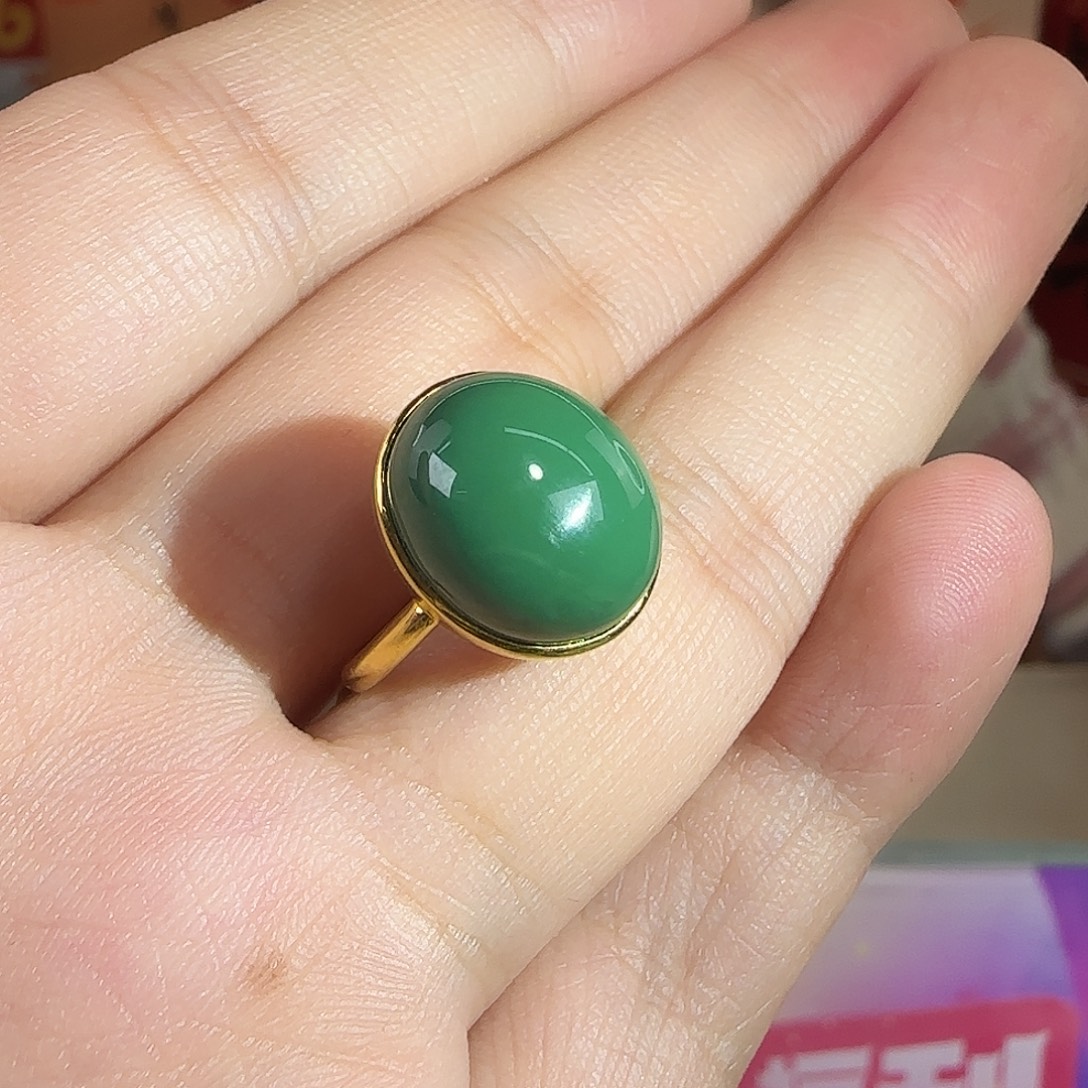 绿松石18K金镶嵌珠宝奇石